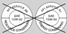 API SERVICE 6% SAE 10W-30 API SERVICE 2% RESOURCE CONSERVING SAE 10W-30 ENERGY CONSERVING