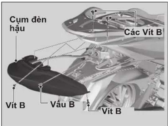 Cùm đèn hậu Các Vít B Vít B Vâu B Vít B