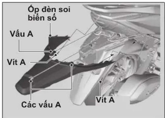 Óp đèn soi biền số Vấu A Vít A Các vấu A Vít A