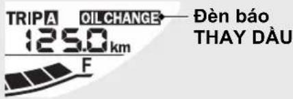 TRIP A OIL CHANGE 125.0 km F Đèn báo THAY DẦU
