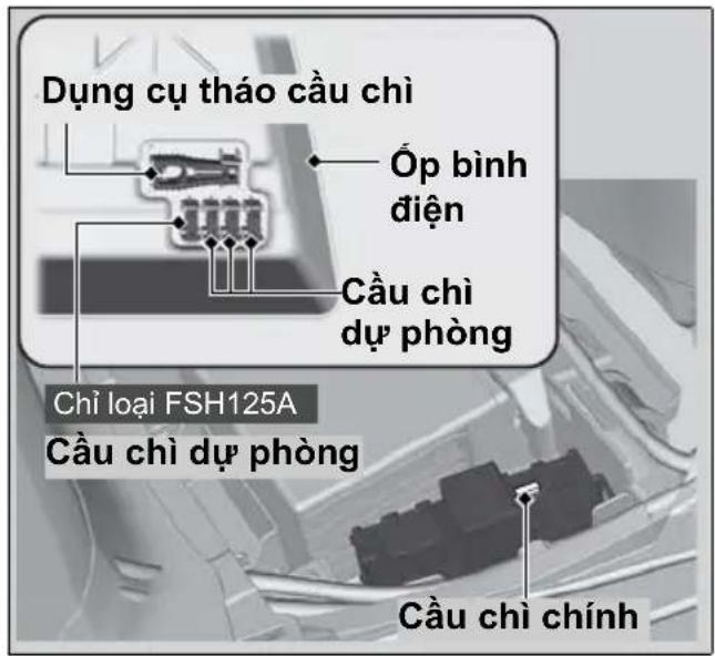 Dụng cụ tháo câu chì Óp bình điện Cầu chì dự phòng Chỉ loại FSH125A Cầu chì dự phòng Cầu chì chính