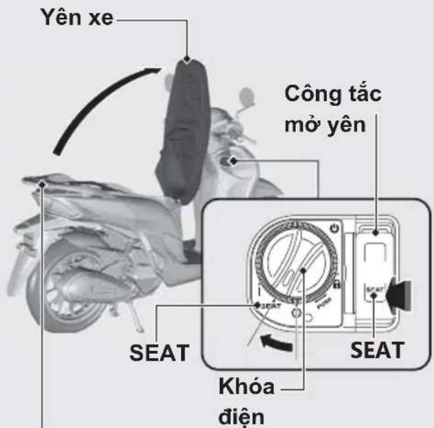 Yên xe Công tắc mờ yên SEAT KHÓA điện SEAT