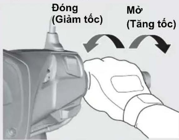 Đóng (Giảm tốc) Mở (Tăng tốc)