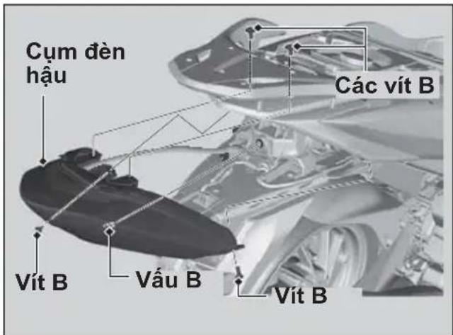 Cụm đèn hậu Vít B Vấu B Các vít B Vít B