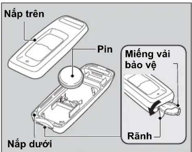 Nắp trên Pin Miếng vải bảo vệ Rãnh Nắp dưới