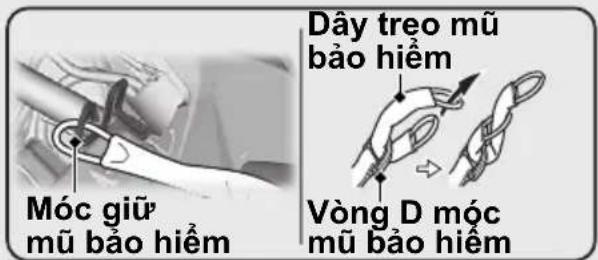 Móc giữ mũ bảo hiểm Dây treo mũ bảo hiểm Vòng D móc mũ bảo hiểm