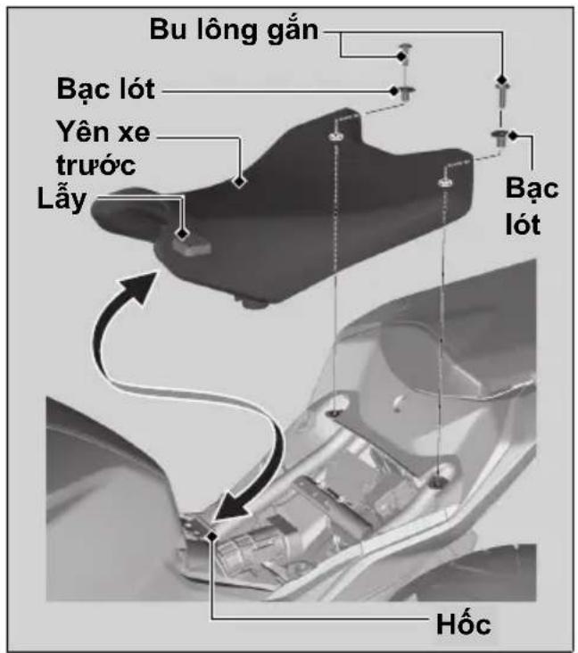 Bu lông gắn Bạc lót Yên xe trước Lấy Bạc lót Hốc