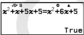 x²+x+5x+5=x²+6x+5 True
