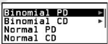 Binomial PD Binomial CD Normal PD Normal CD
