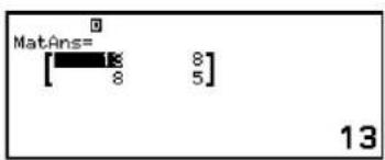 MatAns= [8 8] 8 5] 13