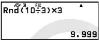 Rnd(10÷3)×3 9.999