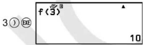 3 ) EXE f(3) 10