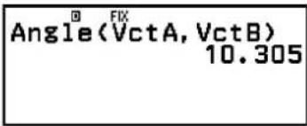 Angle®(VctA, VctB) 10.305
