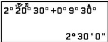 2° 20° 30° +0° 9° 30° 2° 30' 0"