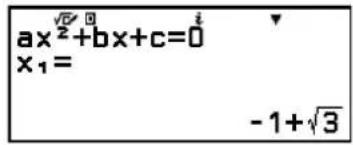 ax^2+bx+c=0 x₁= -1+√3