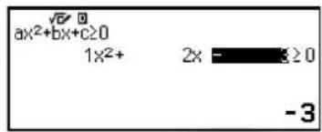 √6 # ax²+bx+c≥0 1x²+ 2x = -3 ≥ 0 -3