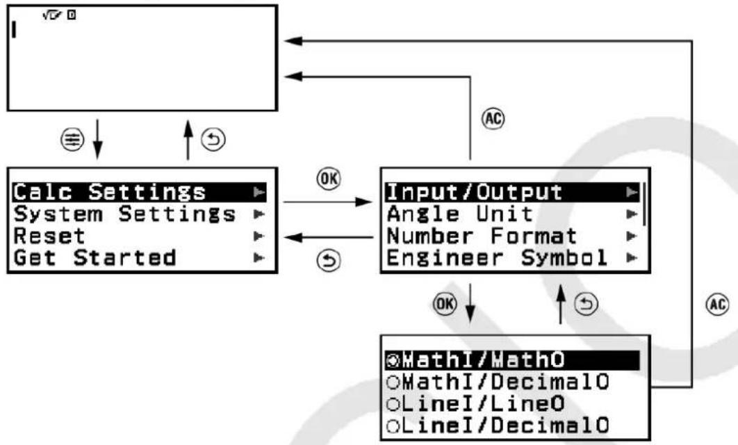 CASIO fx-880BTG - Sử dụng menu - 1