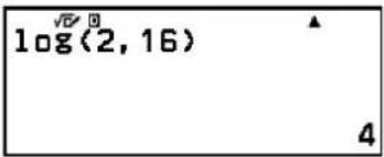 log(2, 16) 4
