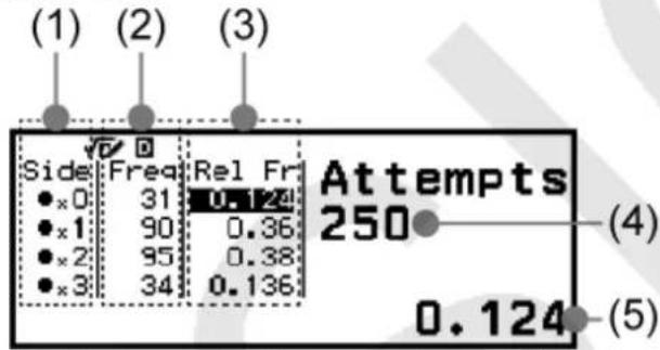 CASIO fx-880BTG - Màn hình kết quả Coin Toss - 2
