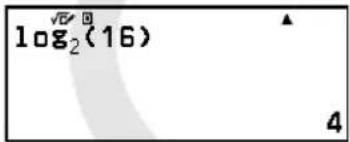 log₂(16) 4