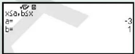 x≤a,b≤x a= b= -3 1