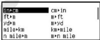 in•cm ft•m yd•m mile•km n mile•m cm•in m•ft m•yd km•mile m•n mile