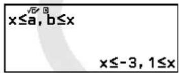 x≤a, b≤x x≤-3, 1≤x