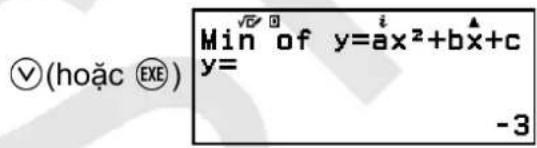 (hoặc EXE) Min of y=ax²+bx+c y= -3