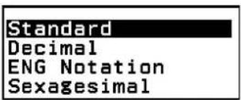 Standard Decimal ENG Notation Sexagesimal