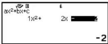 √0 ax²+bx+c 1x²+ 2x = 2 -2