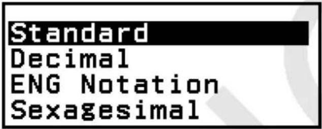 Standard Decimal ENG Notation Sexagesimal