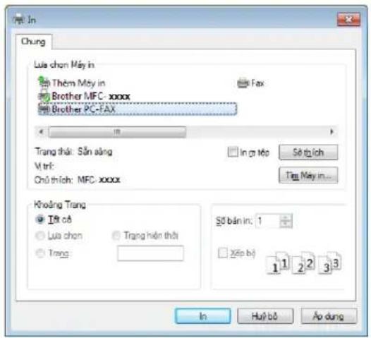 Chung Lula chơn Máy in Thêm Máy in Brother MFC-xxxx Brother PC-FAX Trang thái: Sản sống V trị: Chú thích: MFC-xxxx Kroảng Trang Đít cả Lula chơn Trang hiến thĩa Trang Số bán in: 1 Xếp bộ In Hụf bộ Ao dung