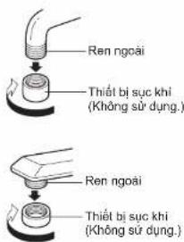 Ren ngoài Thiết bị sục khi (Khồng sử dụng.) Ren ngoài Thiết bị sục khi (Khồng sử dụng.)