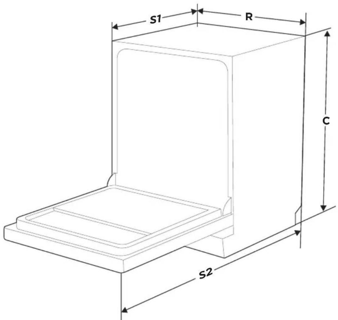 COMFEE CDWEF1533GB-WU-VN - KÍCH THƯỚC SẢN PHẨM - 1