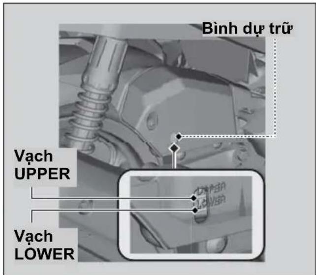 Bình dự trữ Vạch UPPER Vạch LOWER