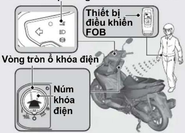 Thiết bị điều khiển FOB Vòng tròn ở khóa điện Núm khóa điện