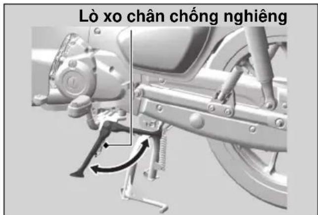 Lò xo chân chống nghiêng