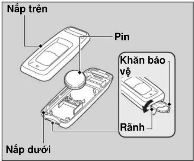 Nắp trên Pin Khăn bảo vệ Rãnh Nắp dưới
