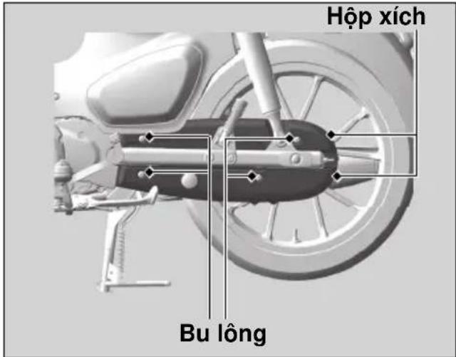 Hộp xích Bu lông
