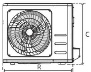 COMFEE CFS-13VDGF-V - Kích thước khung cố định dàn nóng - 2