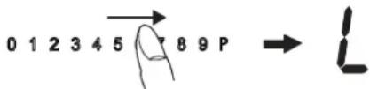 0 1 2 3 4 5 7 8 9 P → L