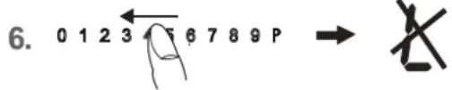 6. 0 1 2 3 5 6 7 8 9 P → X
