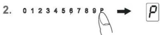 2. 0 1 2 3 4 5 6 7 8 9 P → P