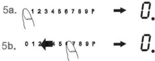5a. 1 2 3 4 5 6 7 8 9 P → 0. 5b. 0 1 2 3 4 5 6 7 8 9 P → 0.