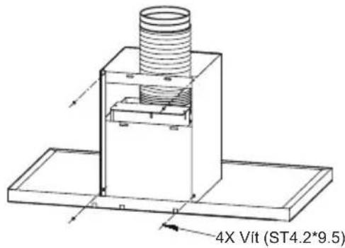COMFEE CH-70TM77B - Ông khói trang trí bên dưới - 1