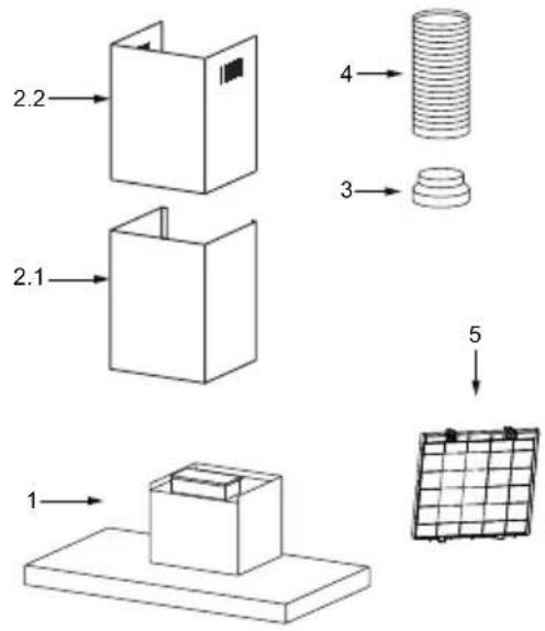 COMFEE CH-70TM77B - BỘ PHẦN (Kèm Óng khói trang trí bên trên) - 1