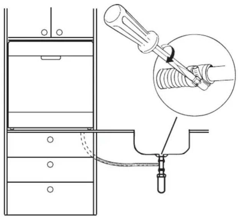COMFEE CDW-8F60RB - Kết nối ống xả - 2