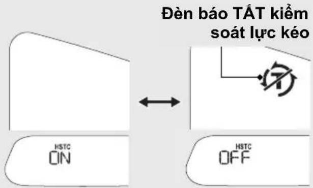 Đèn báo TẮT kiểm soát lực kéo HSTC ON HSTC OFF