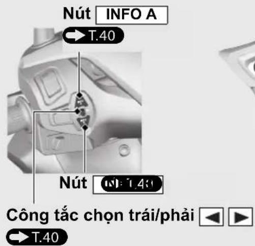 Nút INFO A T.40 Nút (N): T.431 Công tắc chọn trái/phải T.40