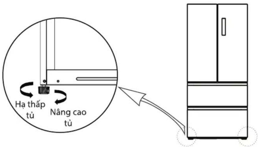 TOSHIBA GR-RF669WI-PGVA9 - Điều chính để cân bằng tủ - 1